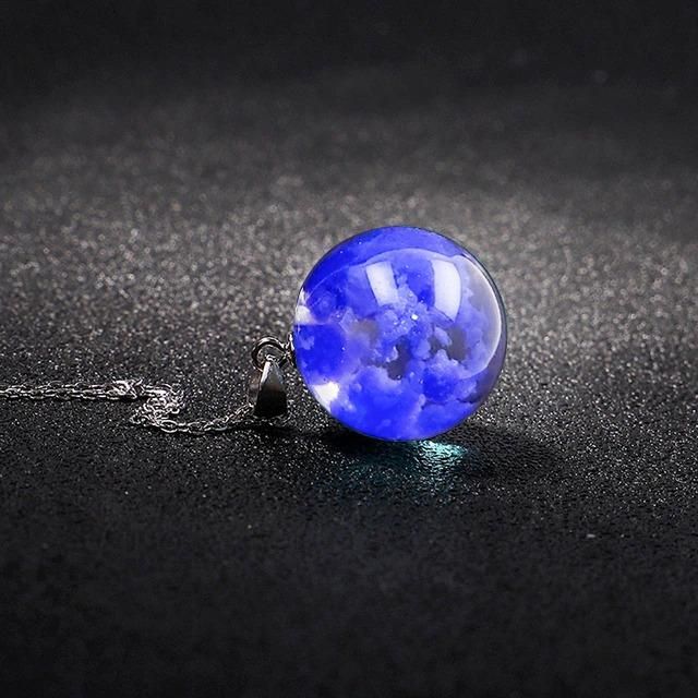 Creative Handmade Jewelry Blue Sky and White Clouds With Chain - Moby Mart
