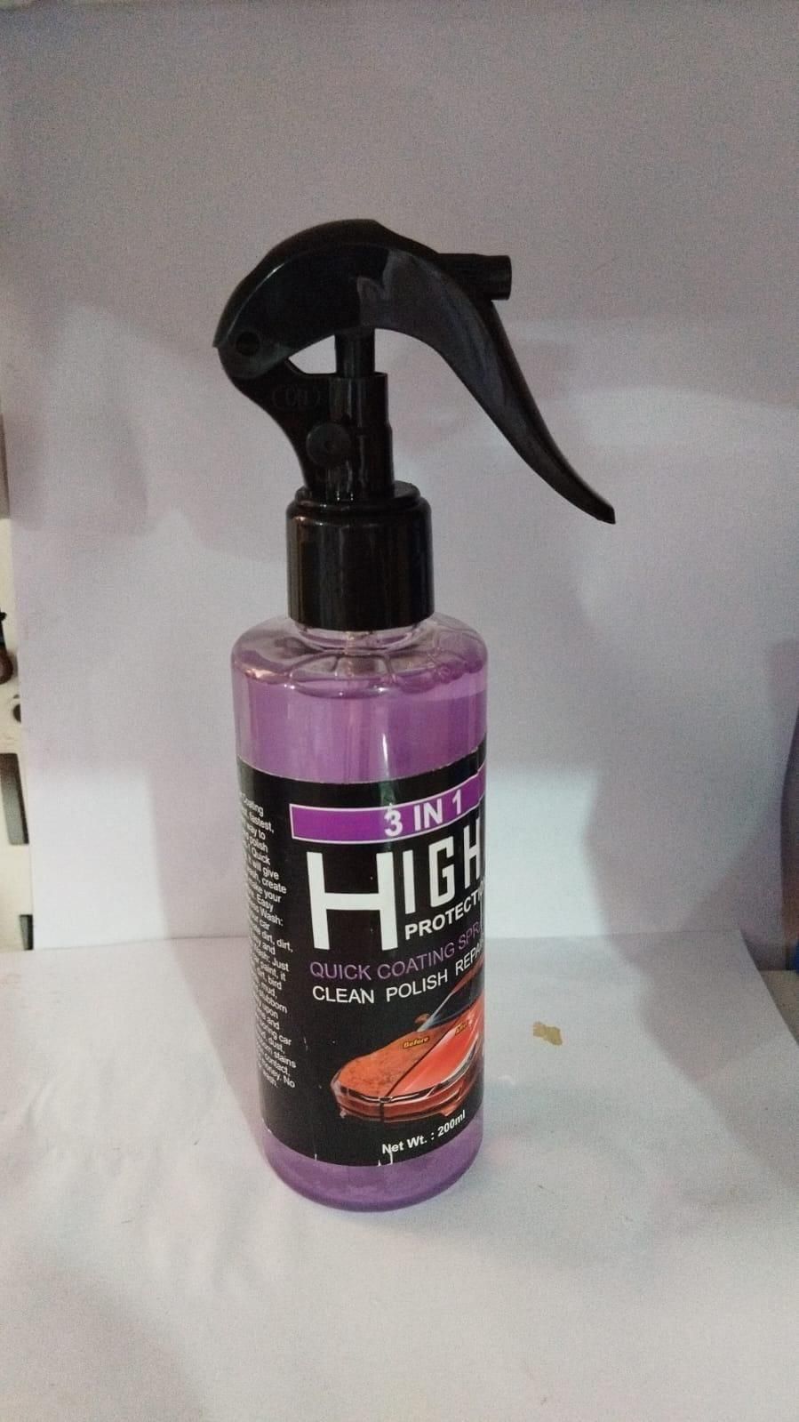 3 in 1 High Protection Quick Car Ceramic Coating Spray - Car Wax Polish Spray 200 ML (Pack of 3) - Moby Mart