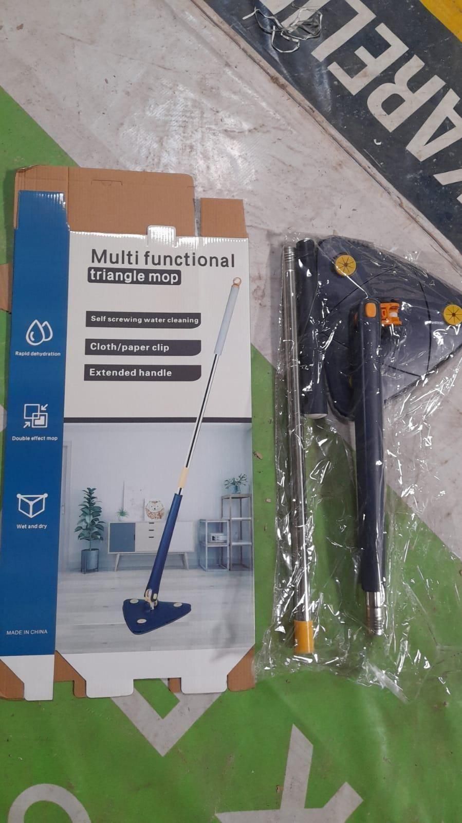 Blue Squeezing Triangle Cleaning Mop - Moby Mart