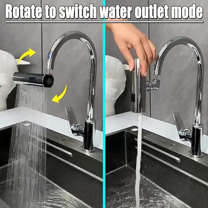 3 in 1 360� Waterfall Kitchen Faucet, Touch Faucet, Extender for Kitchen Sink - Moby Mart