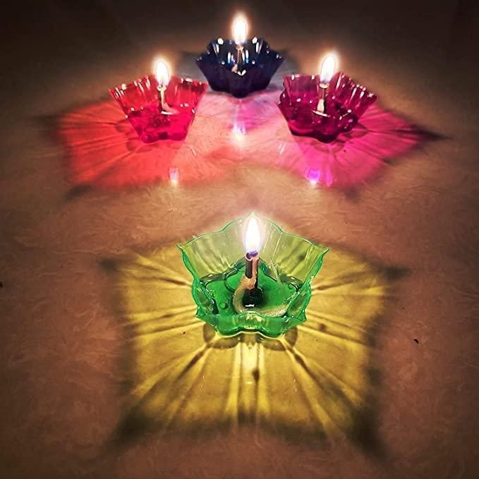 Set of 12 and set of 24 3D Reflection Diya - Moby Mart