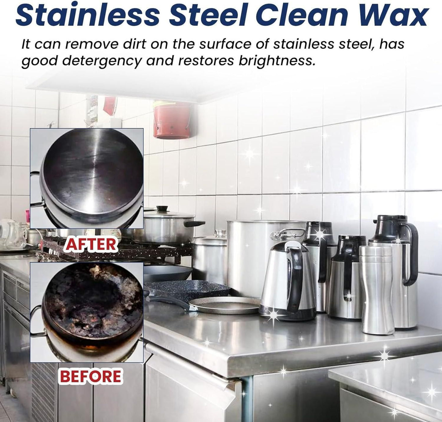 Stainless Steel Cleaning Wax- 100g - Moby Mart