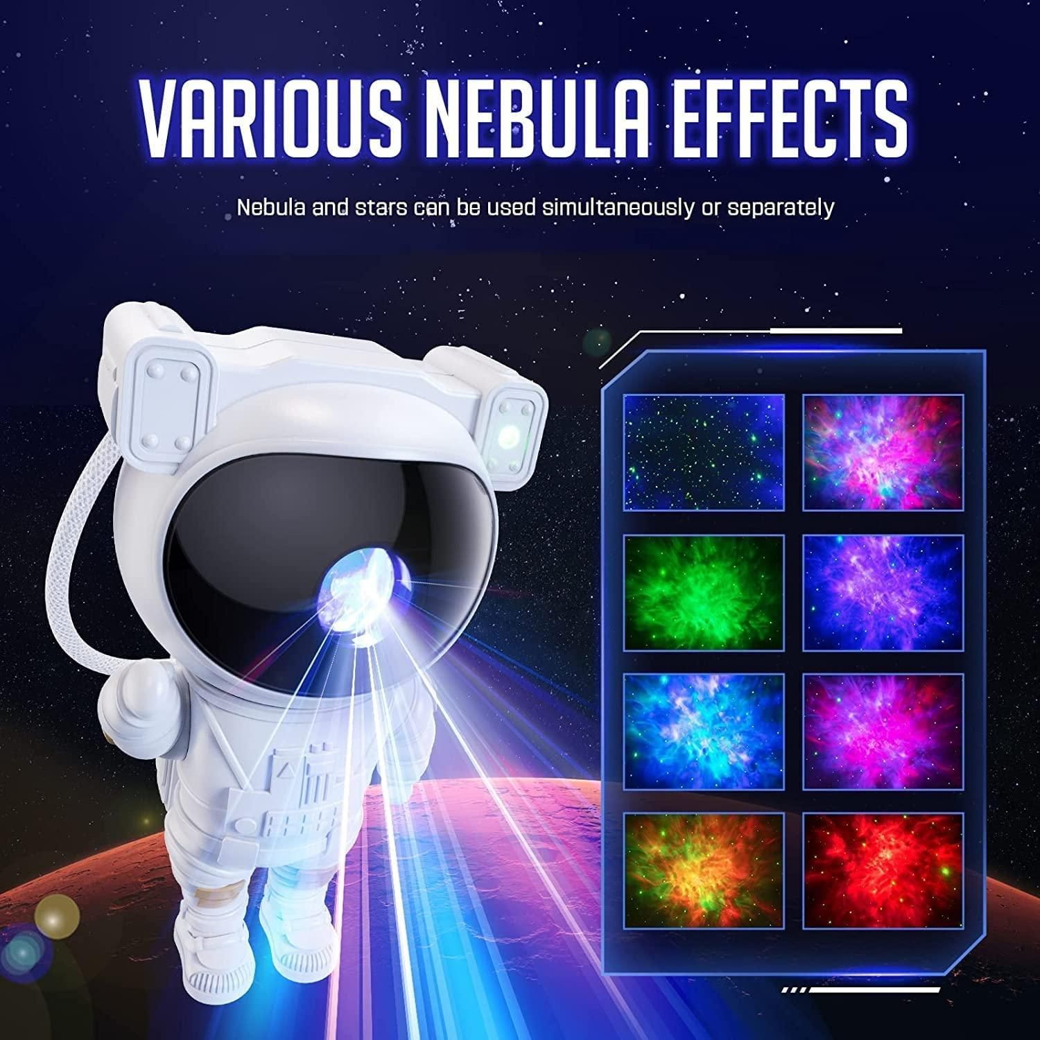 Astronaut Galaxy Projector - 360 Magnetic Head Rotation, Remote Control - Moby Mart