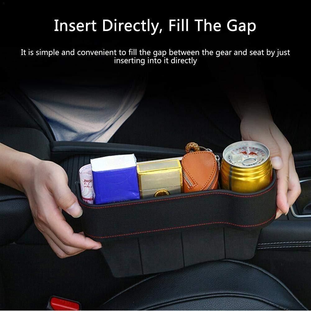 Seat Pockets PU Leather Car Console Side Organizer with Assorted Colour Pack of 2 - Moby Mart