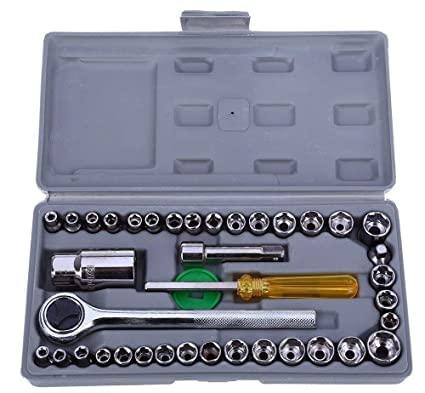 40 in 1 Pcs Multi-Purpose Socket Wrench Tool Kit for Repairing Socket Set - Moby Mart