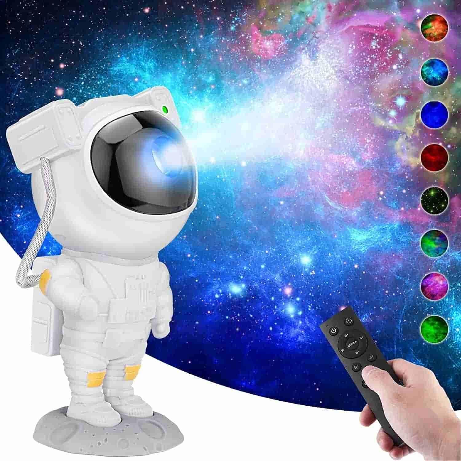 Astronaut Galaxy Projector - 360 Magnetic Head Rotation, Remote Control - Moby Mart