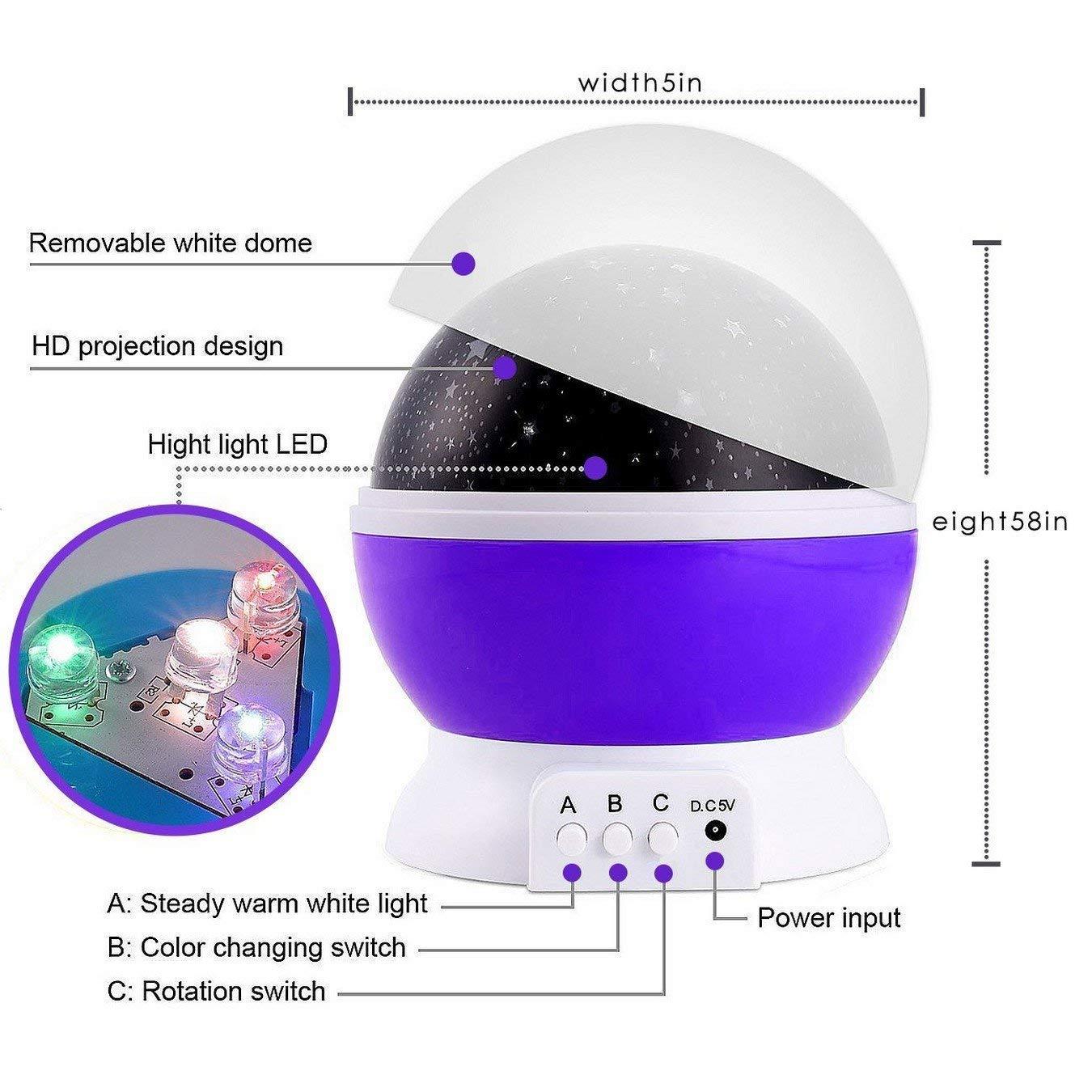 Star Master Dream Color Changing Rotating Projection Lamp - Moby Mart