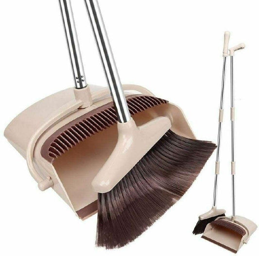 Broom and Dustpan Set Lightweight Upright Lobby Broom and Dust Pan Combo - Moby Mart