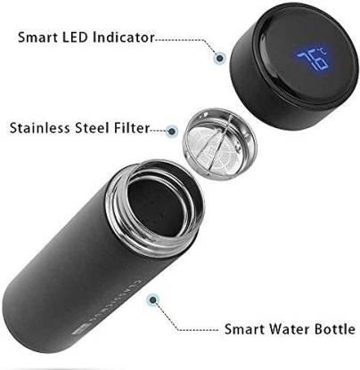 Stainless Steel Temperature Water Bottle Thermos, Double Wall Vacuum Intelligent Cup with LCD Smart Display (500 ML) - Moby Mart