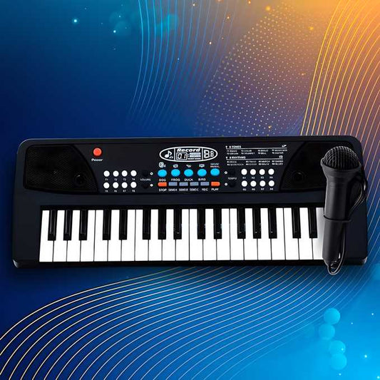 37 Keys Piano Keyboard Toy with Microphone, USB Power Cable & Sound Recording Function Analog Portable Keyboard