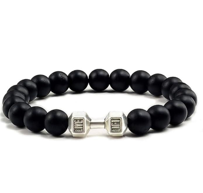 Black Matte Agate Onyx Beads Bracelet Pack of 2 - Moby Mart