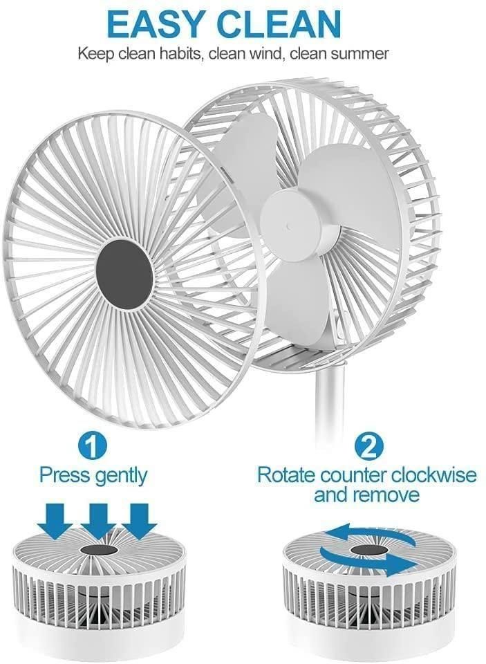 Powerful Rechargeable High Speed Table Desk Fan - Moby Mart