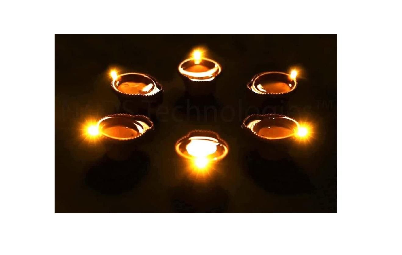 LED Light Water Sensor Diyas Plastic with, Ambient Lights, (Pack of 6/12/18/24) - Moby Mart