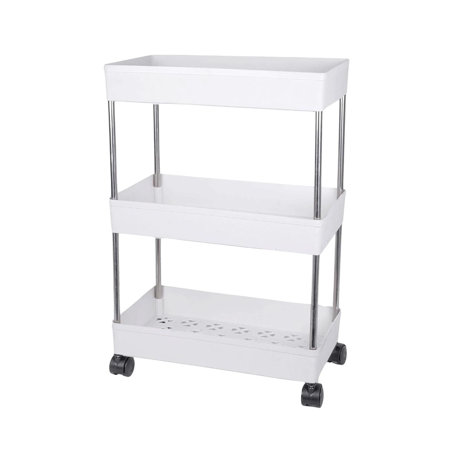 Multipurpose Storage Organizer Slim Rack Shelf With Wheels - Moby Mart