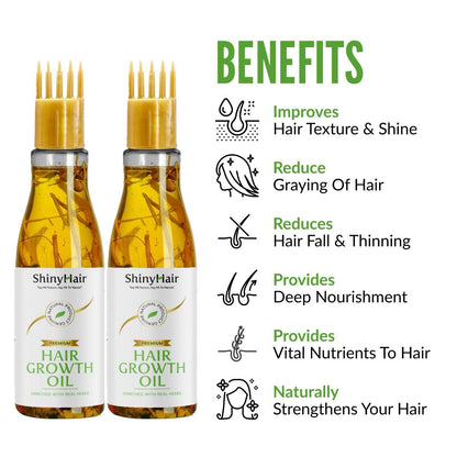 ShinyHair Growth Oil Enriched With Real Herbs 110ml (Pack of 2) - Moby Mart