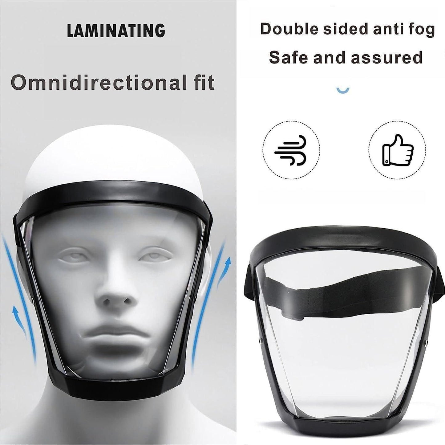 Full Face Anti-Fog Transparent Face Mask - Moby Mart