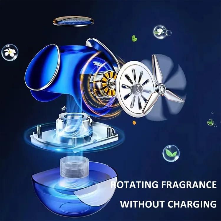 Powered Liquid Car Perfume - Auto Rotation Fan for Car Dashboard - Moby Mart