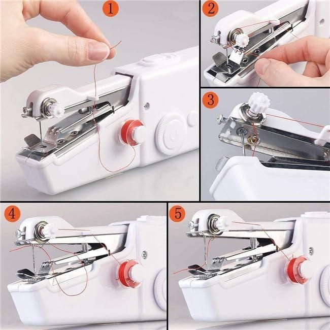 Stitch Handheld Cordless Portable White Sewing Machine - Moby Mart