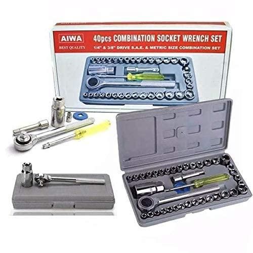 40 in 1 Pcs Multi-Purpose Socket Wrench Tool Kit for Repairing Socket Set - Moby Mart