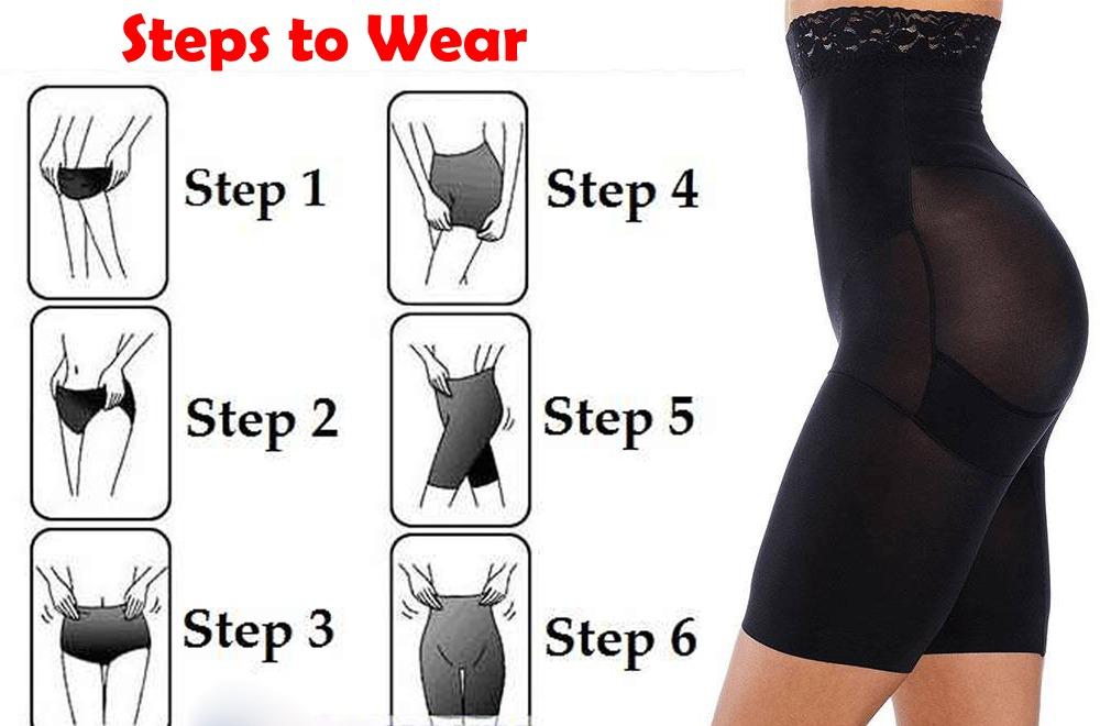 4-in-1 Shaper - Quick Slim Shape Wear Tummy, Back, Thighs, Hips - Black/Efffective Seamless Tummy Tucker Shapewear Body Shaper