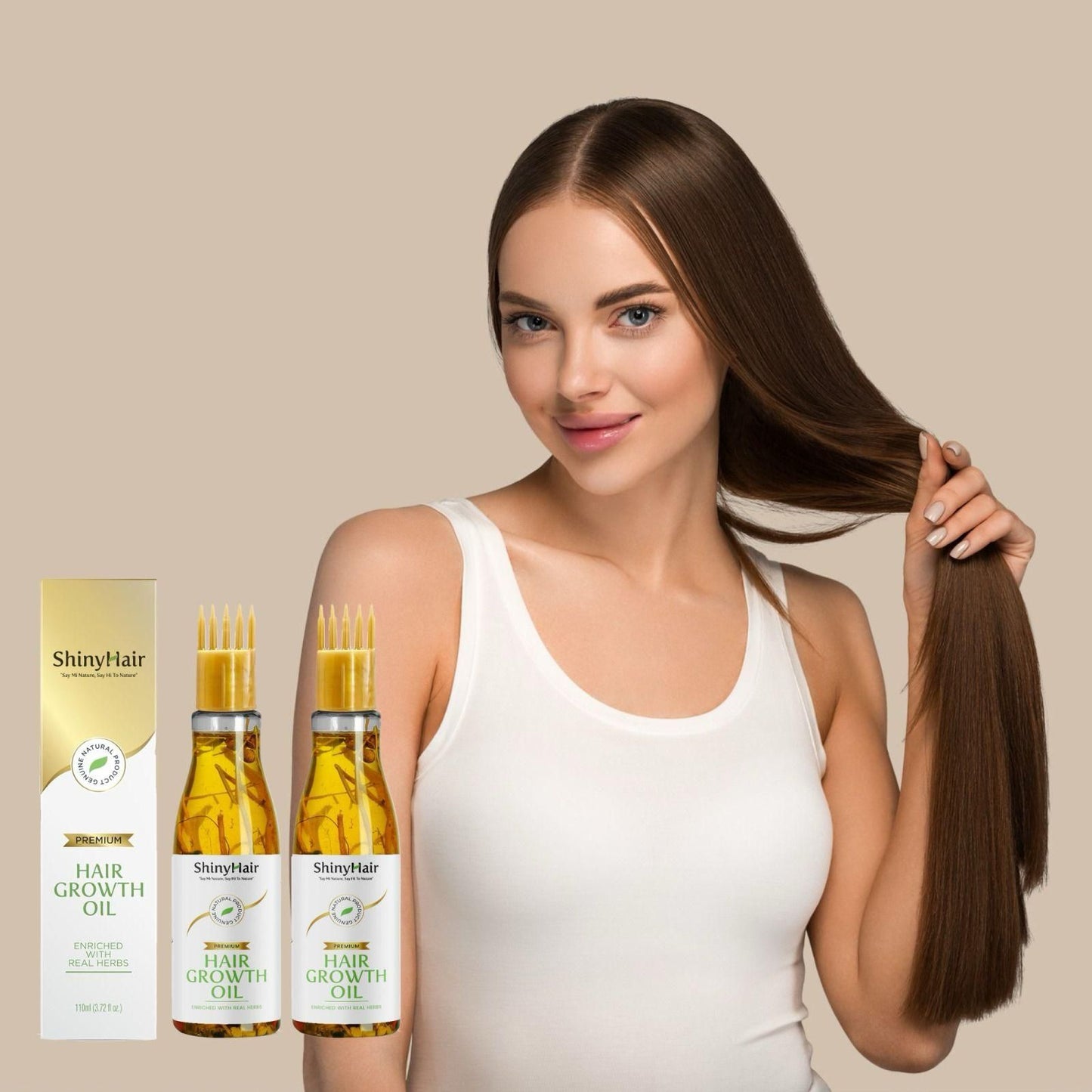 ShinyHair Growth Oil Enriched With Real Herbs 110ml (Pack of 2) - Moby Mart