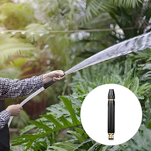 Portable High Pressure Washing Water Nozzle (Black)