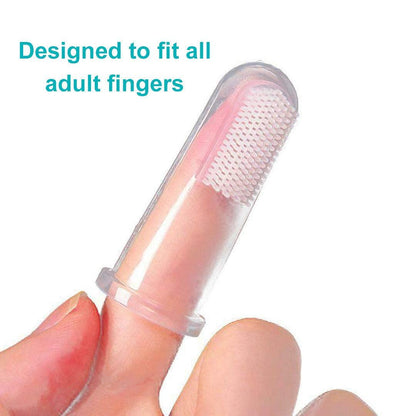 Baby Training Toothbrush Safe Silicone Finger Soft (Pack of 2) - Moby Mart