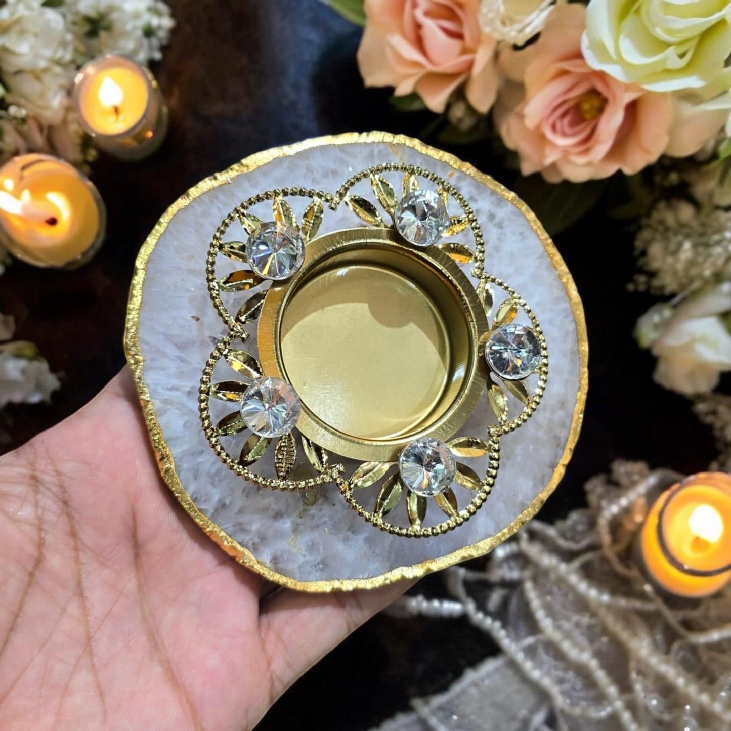 Stylish Stone Diya - Moby Mart