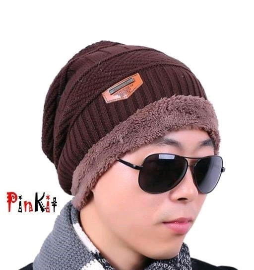 Unisex Woolen Beanie Cap with Gentle Fur (Pack of 1)