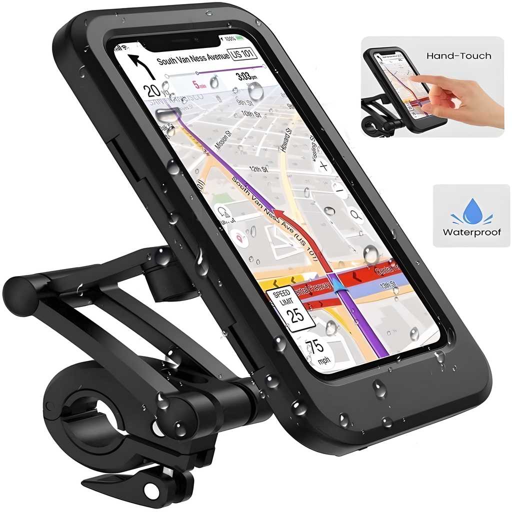 Universal 360 Rotation Bike Waterproof Cell Phone Holder. - Moby Mart