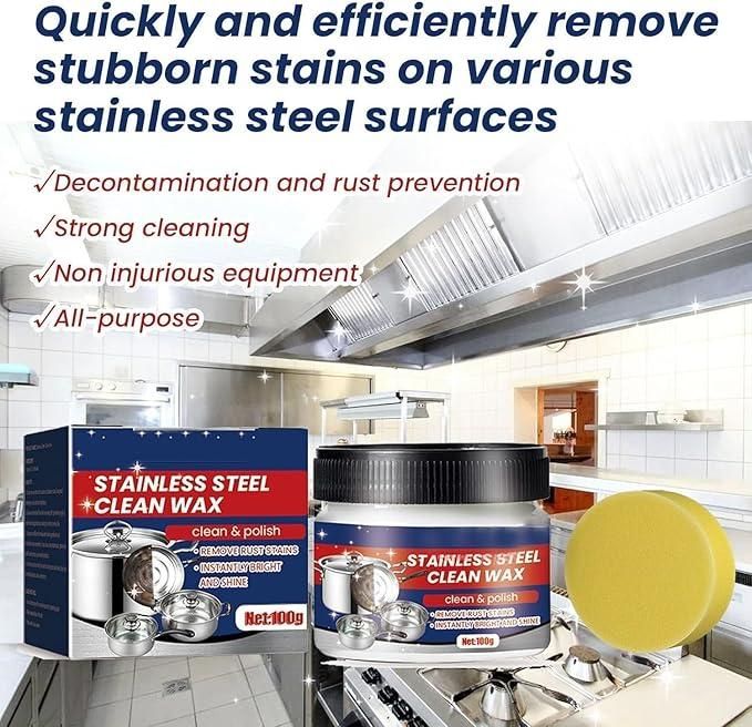 Stainless Steel Cleaning Wax- 100g - Moby Mart