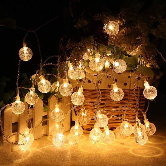 New 16 LED Crystal Balls String Light - Moby Mart