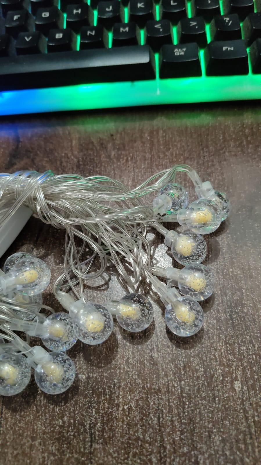 New 16 LED Crystal Balls String Light - Moby Mart