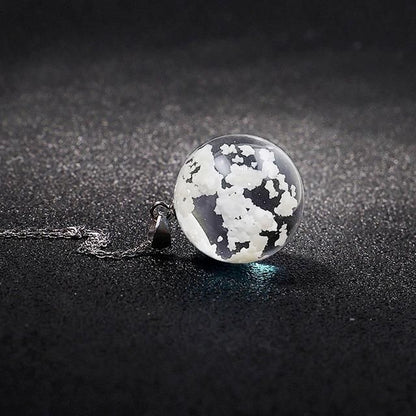 Creative Handmade Jewelry Blue Sky and White Clouds With Chain - Moby Mart