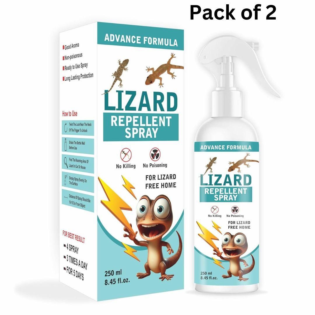 Lizard Repellent for Home Spray Pest Control 250ML (Pack of 2) - Moby Mart