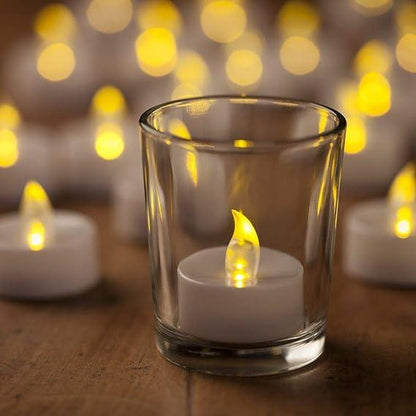 Battery Operated LED Candle Diya Decorative Lights Pack of 12 - Moby Mart