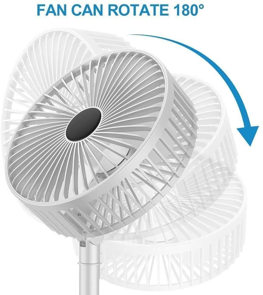 Powerful Rechargeable High Speed Table Desk Fan - Moby Mart