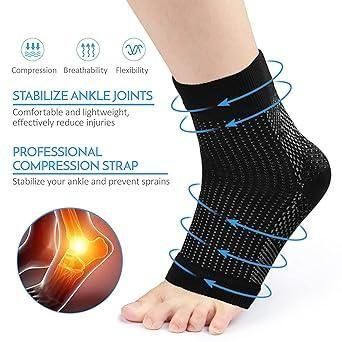 Neuropathy Socks for Women and Men for Relief Swollen Feet and Ankles ( Black color )