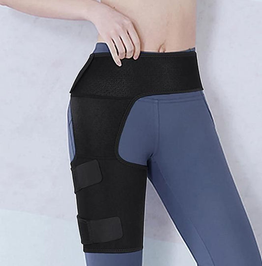 Hip Brace Compression Brace for Hamstring Injury Sprains Sciatic Nerve Fitness Running & Yoga - Moby Mart