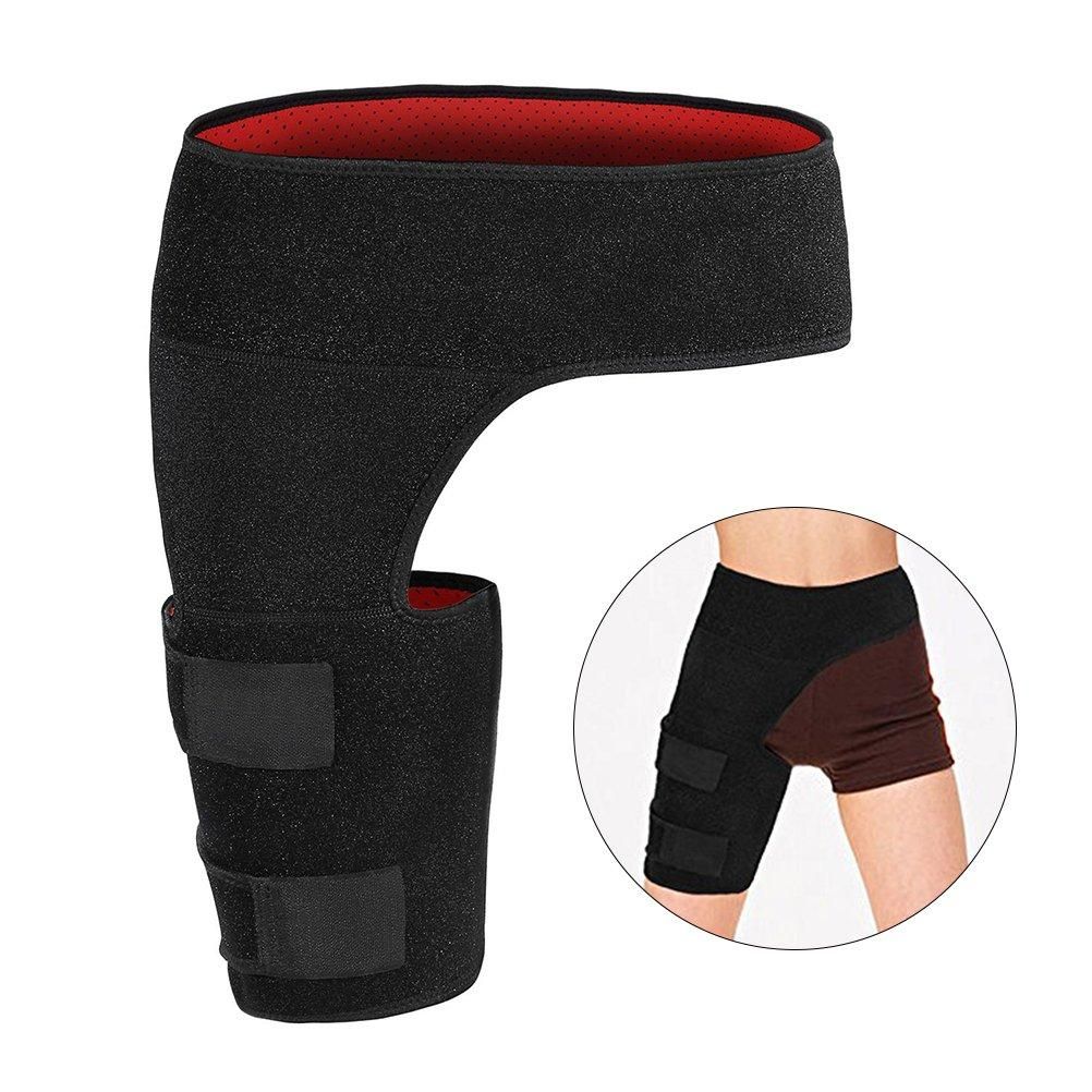 Hip Brace Compression Brace for Hamstring Injury Sprains Sciatic Nerve Fitness Running & Yoga - Moby Mart