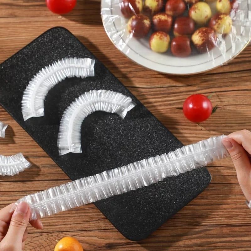 Food Covering Bag-Elastic Stretch Adjustable Bowl Lids Universa Plastic Bags Food Cover( 100 Pcs) - Moby Mart