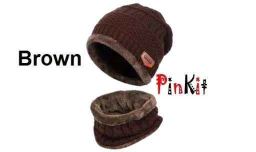 Unisex Winter Knit Beanie Cap Neck Warmer