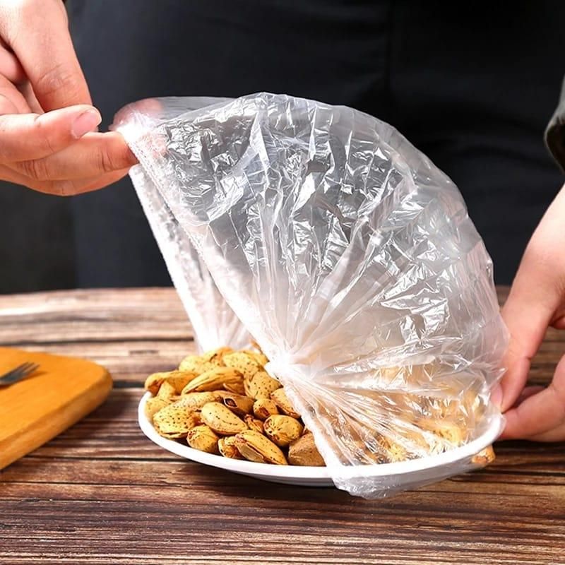 Food Covering Bag-Elastic Stretch Adjustable Bowl Lids Universa Plastic Bags Food Cover( 100 Pcs) - Moby Mart