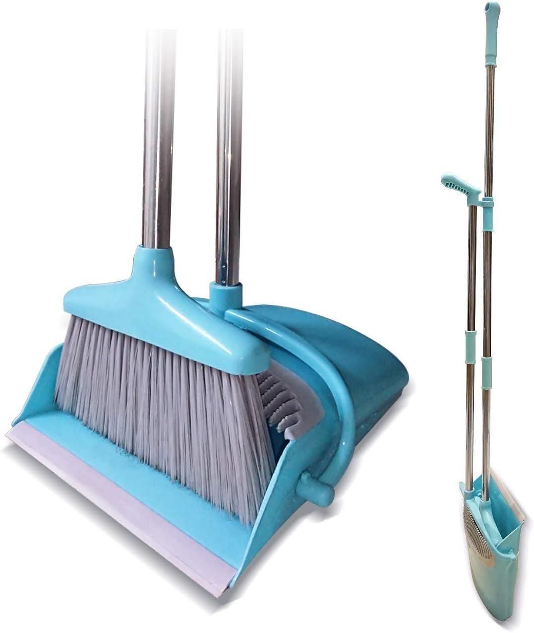 Broom and Dustpan Set Lightweight Upright Lobby Broom and Dust Pan Combo - Moby Mart