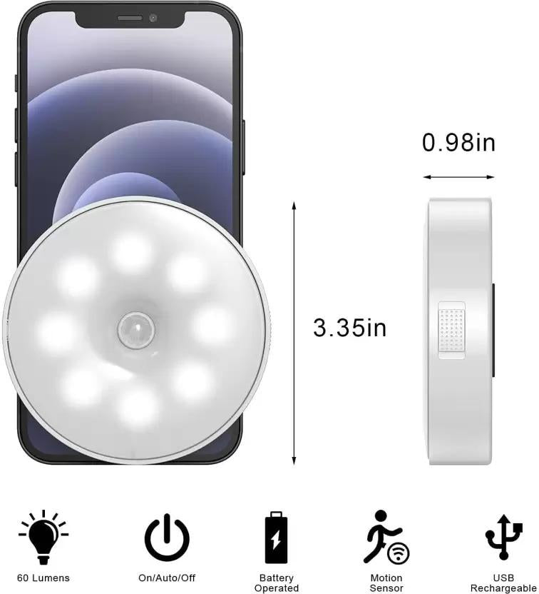 Motion Sensor Light for Home with USB Charging Wireless Self Adhesive LED Night Light - Moby Mart