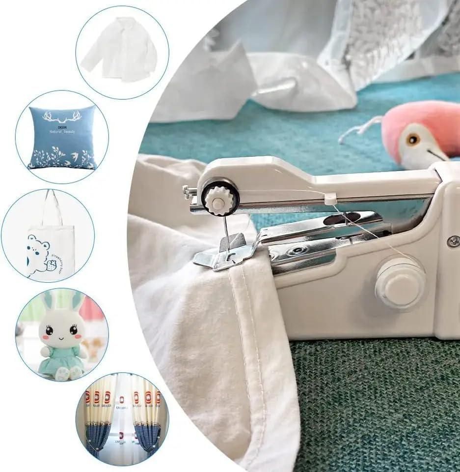 Stitch Handheld Cordless Portable White Sewing Machine - Moby Mart