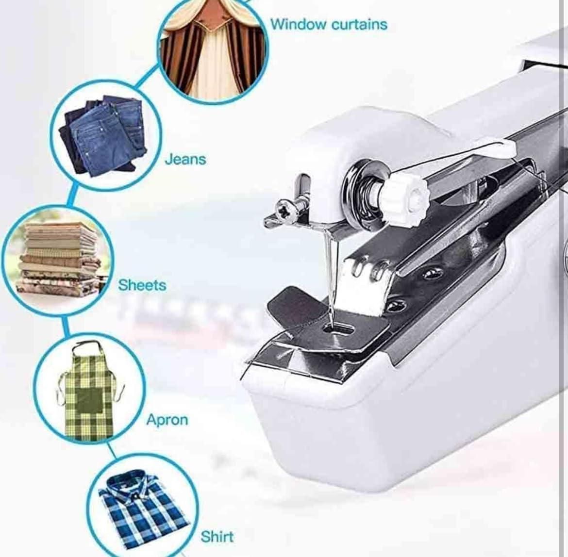 Stitch Handheld Cordless Portable White Sewing Machine - Moby Mart