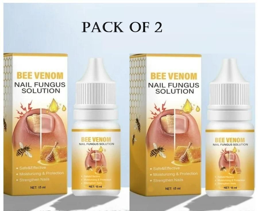 BeeVenom Nail Fungus Solution 15ml Each (Pack of 2) - Moby Mart