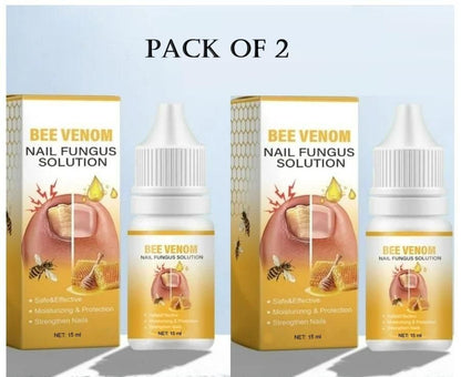 BeeVenom Nail Fungus Solution 15ml Each (Pack of 2) - Moby Mart