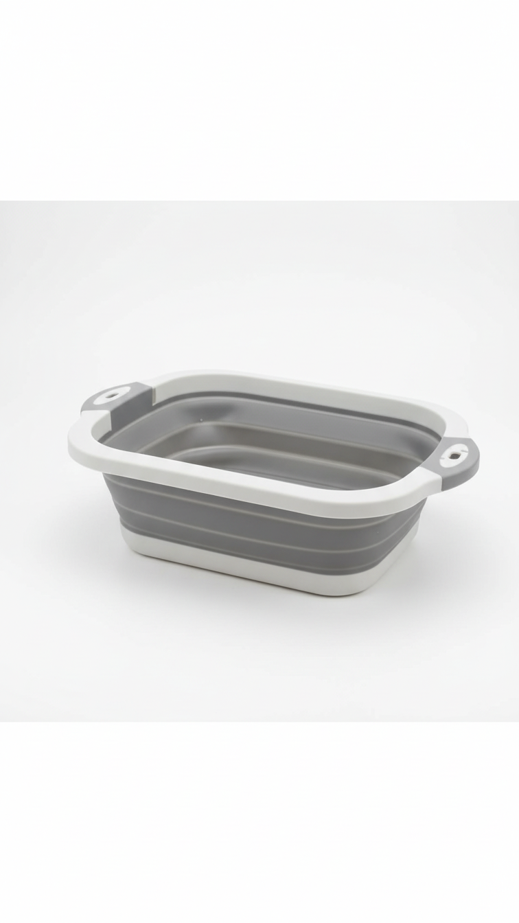 Collapsible Cutting Board With Dish Tub Basket